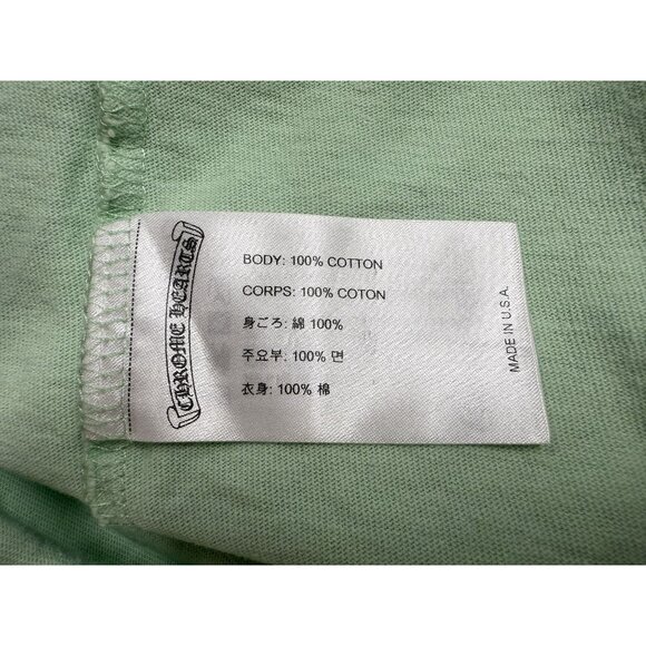 Chrome Hearts Mint Green Graphic T-Shirt With Chest Pocket & Back Print - Picture 9 of 15